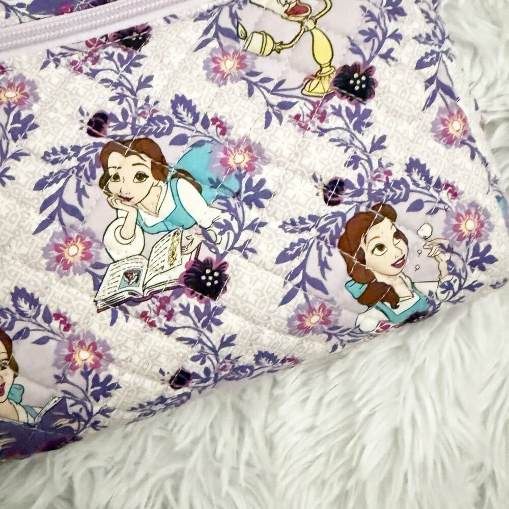 DISNEY x VERA BRADLEY | Belle Floral Triple Compartment Crossbody Beauty Beast - Picture 5 of 10
